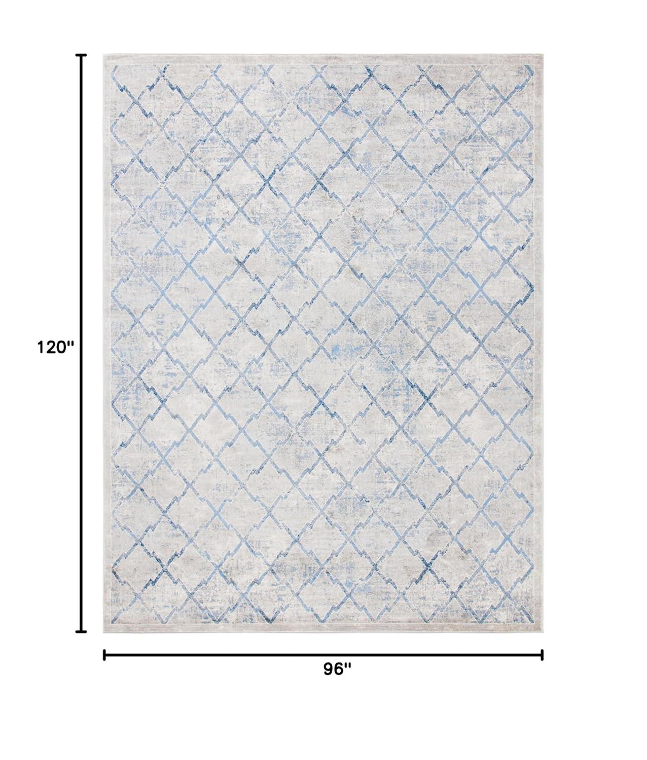 Brentwood BNT809 Machine Made Loomed Area Rug - Light Grey/Blue - 8' X 10' - Safavieh