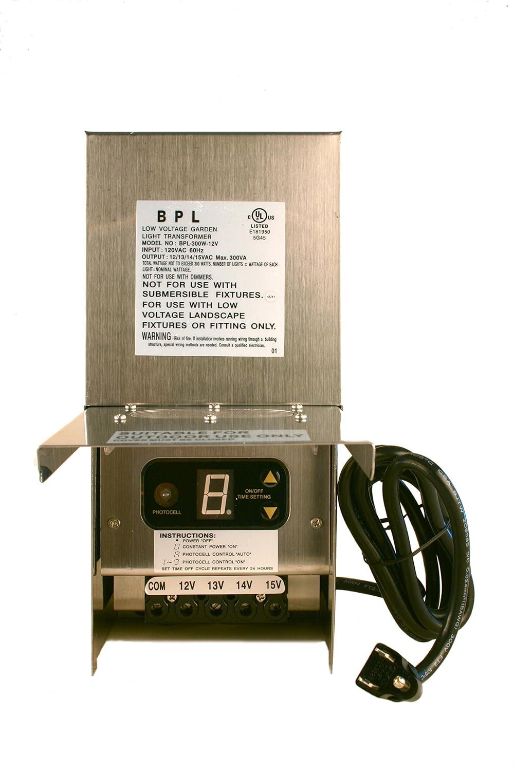 300W Stainless Steel Low Voltage Landscape Light Transformer