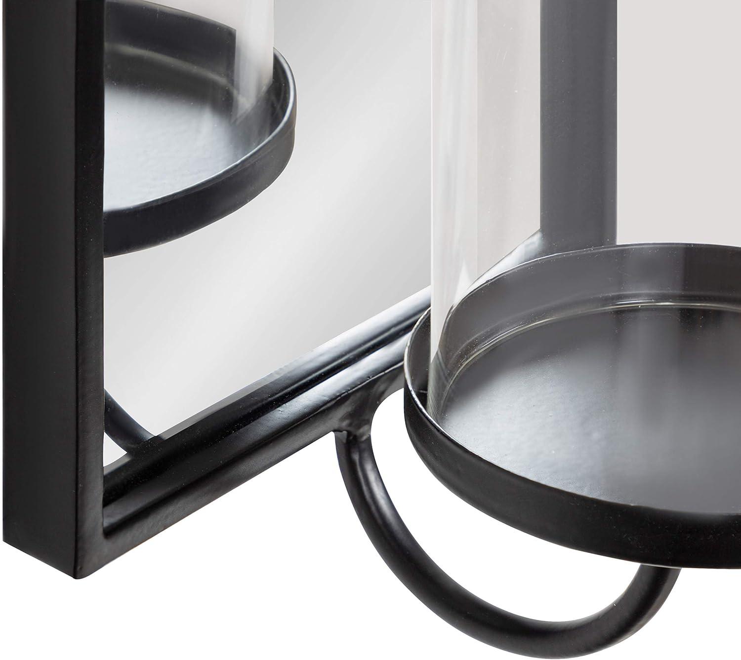 Kate and Laurel Ezerin Arch Metal Wall Sconce, 6x5x16, Black