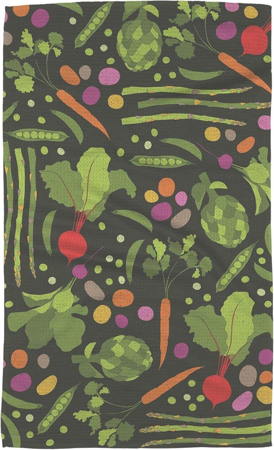 GEOMETRY Kitchen Tea Towels - Quick Dry Microfiber Dish Towels for Kitchen - Spring Sprout 18" x 30" (1 Pack)