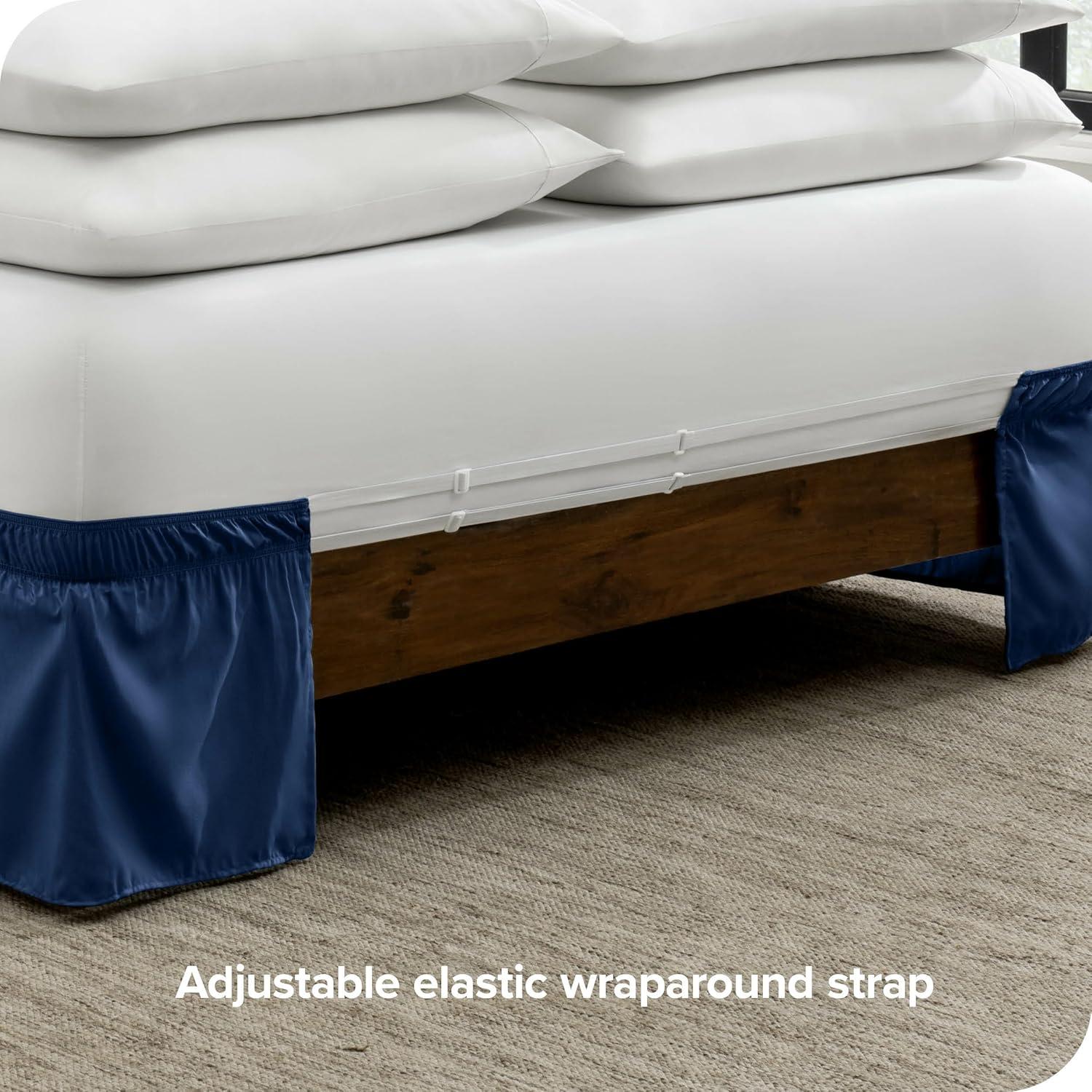 Adjustable Wrap Around Ruffled Bed Skirt by Bare Home