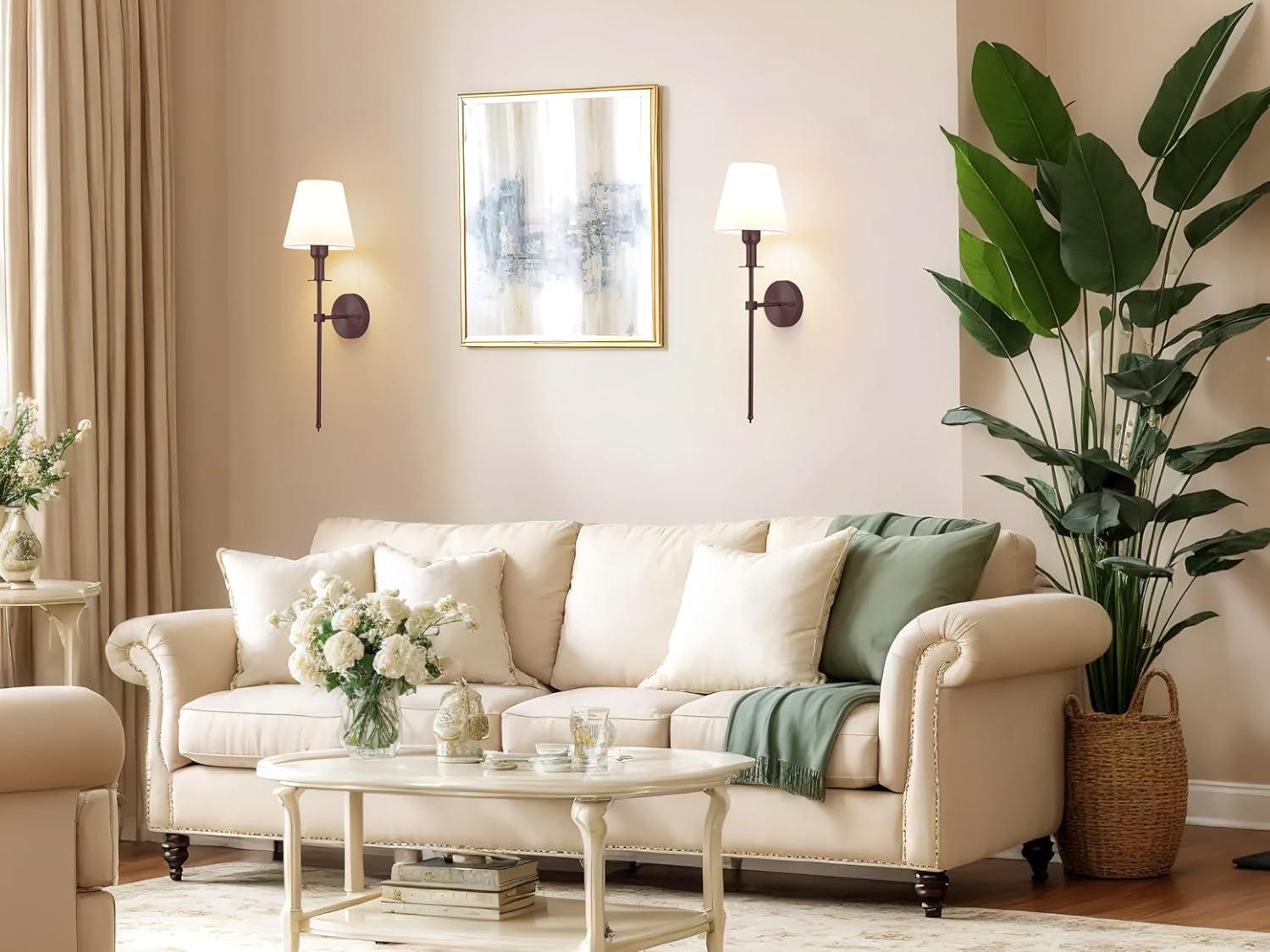 Battery Operated Black Wall Sconce Set Of 2,not Hardwired Fixture Wireless Wall Light ,dimmable Picture Sconces Cordless ,Easy To Install Battery Powered Lamp,for Bedroom, Lounge, Farmhouse Gallery