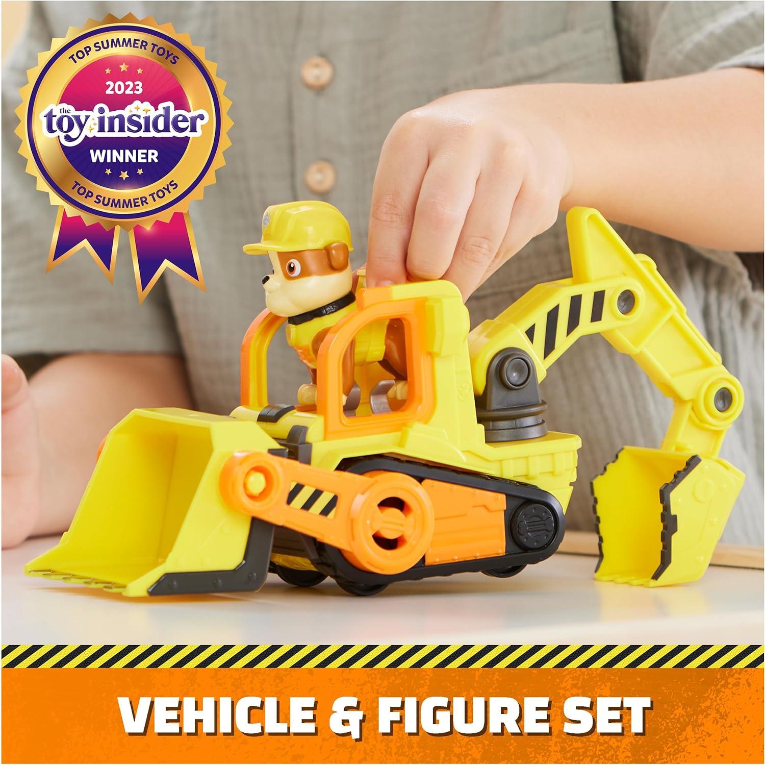 Rubble & Crew, Rubbles Bulldozer Toy Truck with Movable Parts and a Collectible Action Figure, Kids Toys for Ages 3 and Up