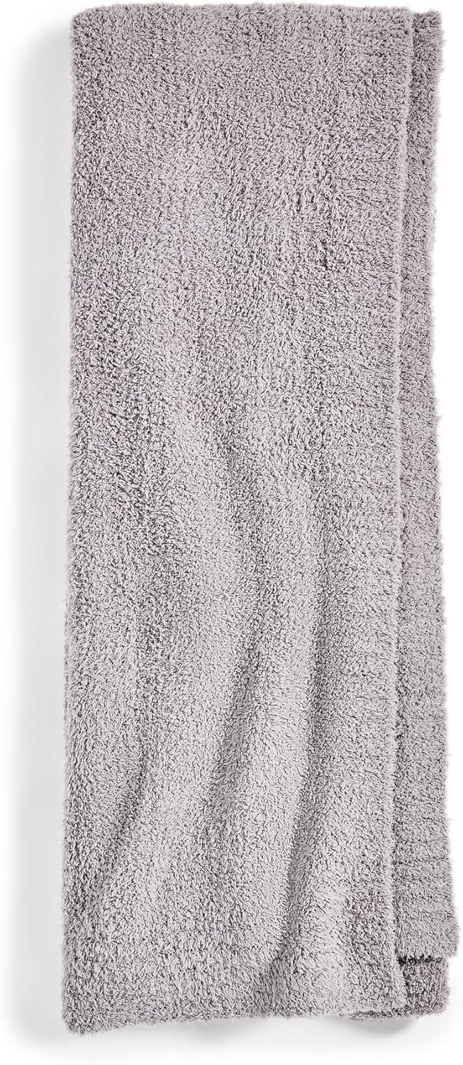 Gray Soft Plush Knitted Machine Washable Throw