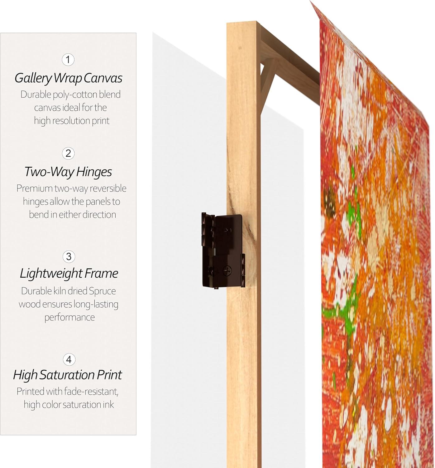 Red Lantern 6 ft. Tall Double Sided Twilight Reverie Canvas Room Divider, Transcendence