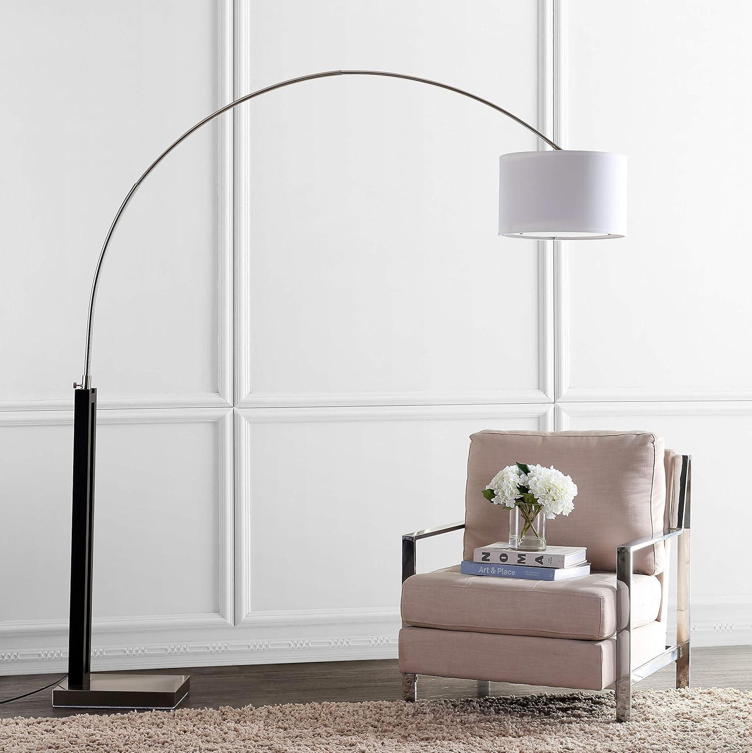 Safavieh Cosmos 83 in. H Modern Glam Arc Floor Lamp, Black/Nickel