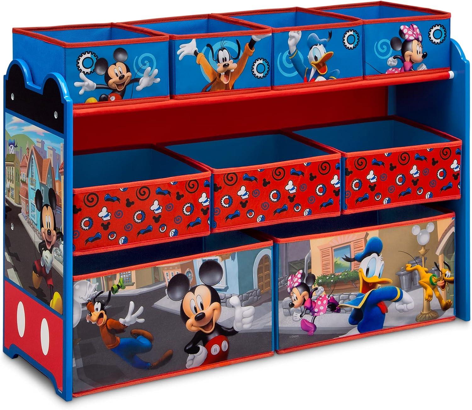 Delta Children Deluxe 9 Bin Design and Store Toy Organizer - Mickey Mouse