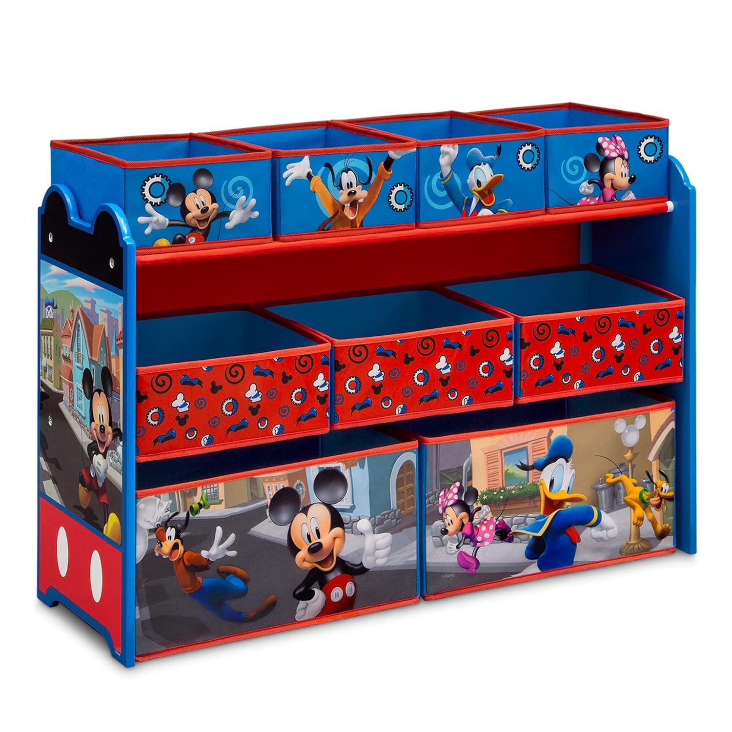 Delta Children Deluxe 9 Bin Design and Store Toy Organizer - Mickey Mouse