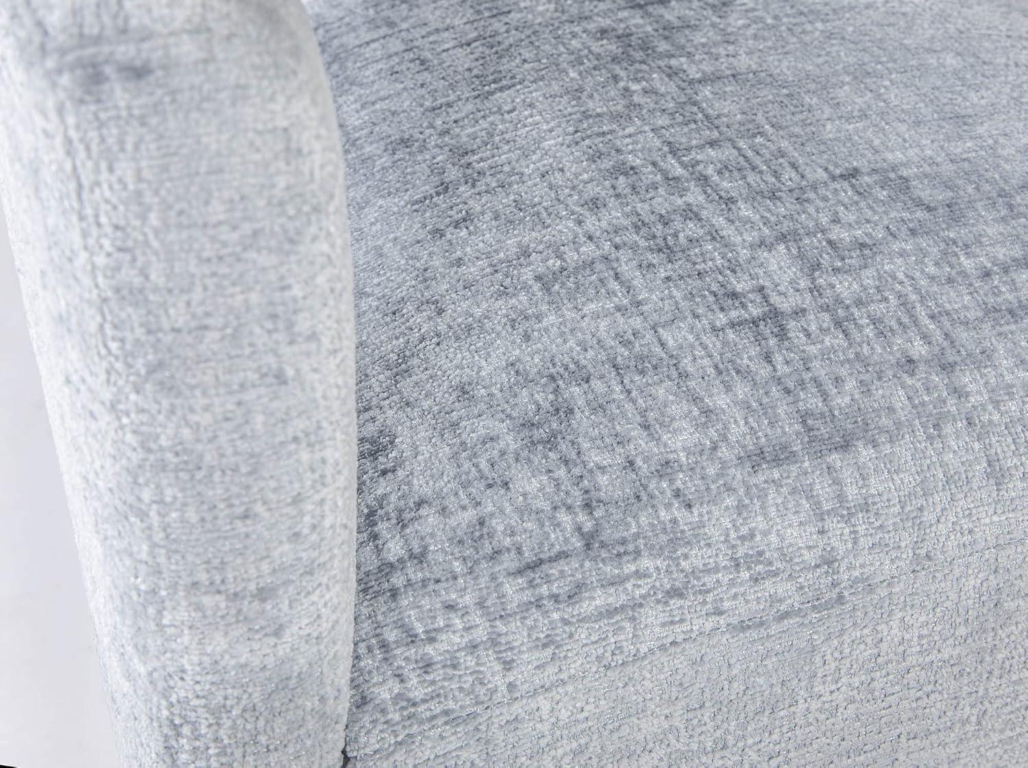 Jofran,Gwen Modern Luxury Jacquard Fabric Upholstered Sculpture Armchair- Blue Color