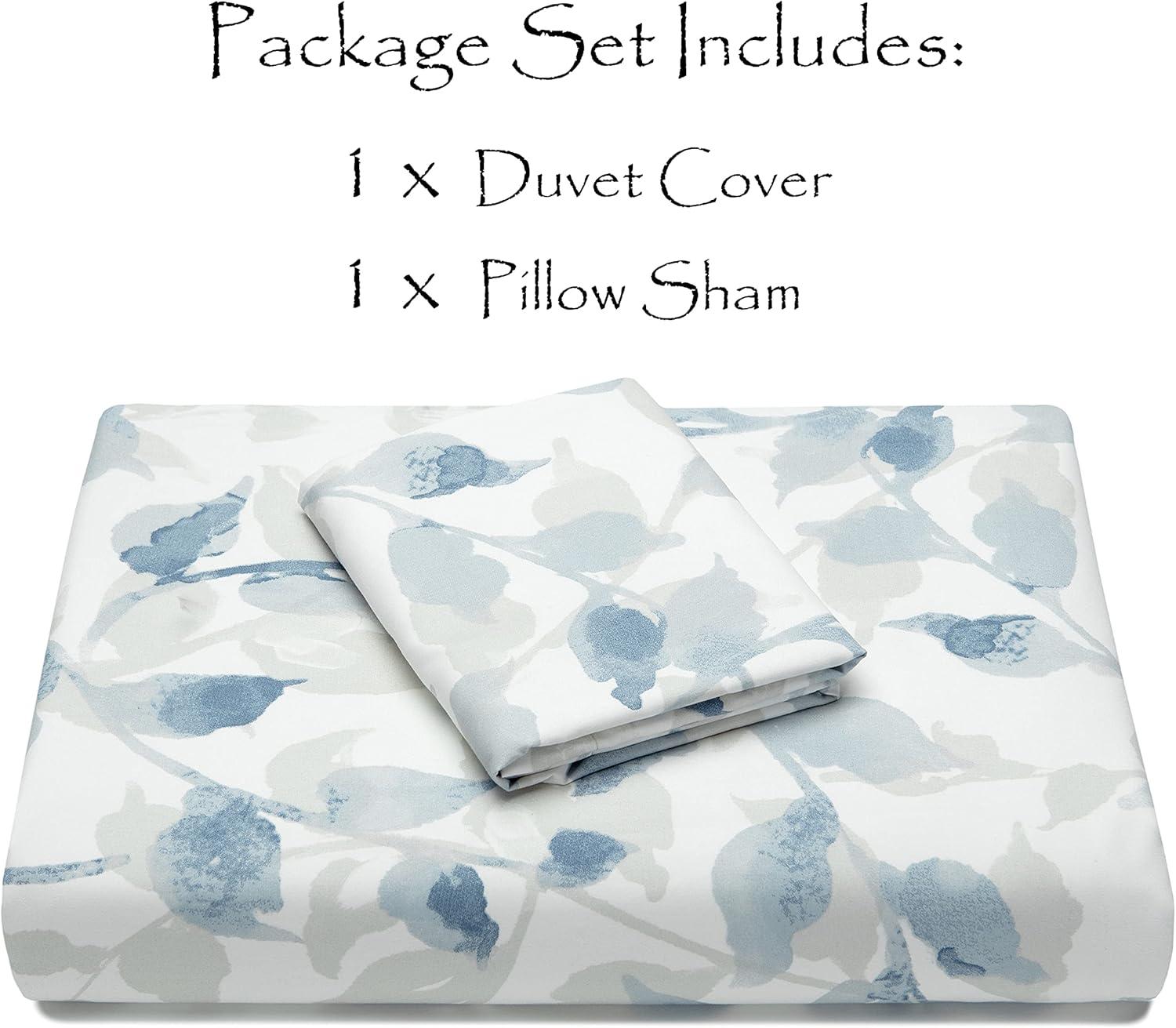 Chanasya Layered Leaf Duvet Twill Floral Duvet Cover Set