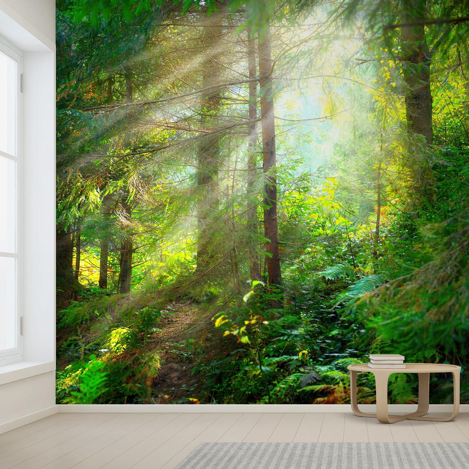 IDEA4WALL Forest Nature Landscape Peel & Stick Border