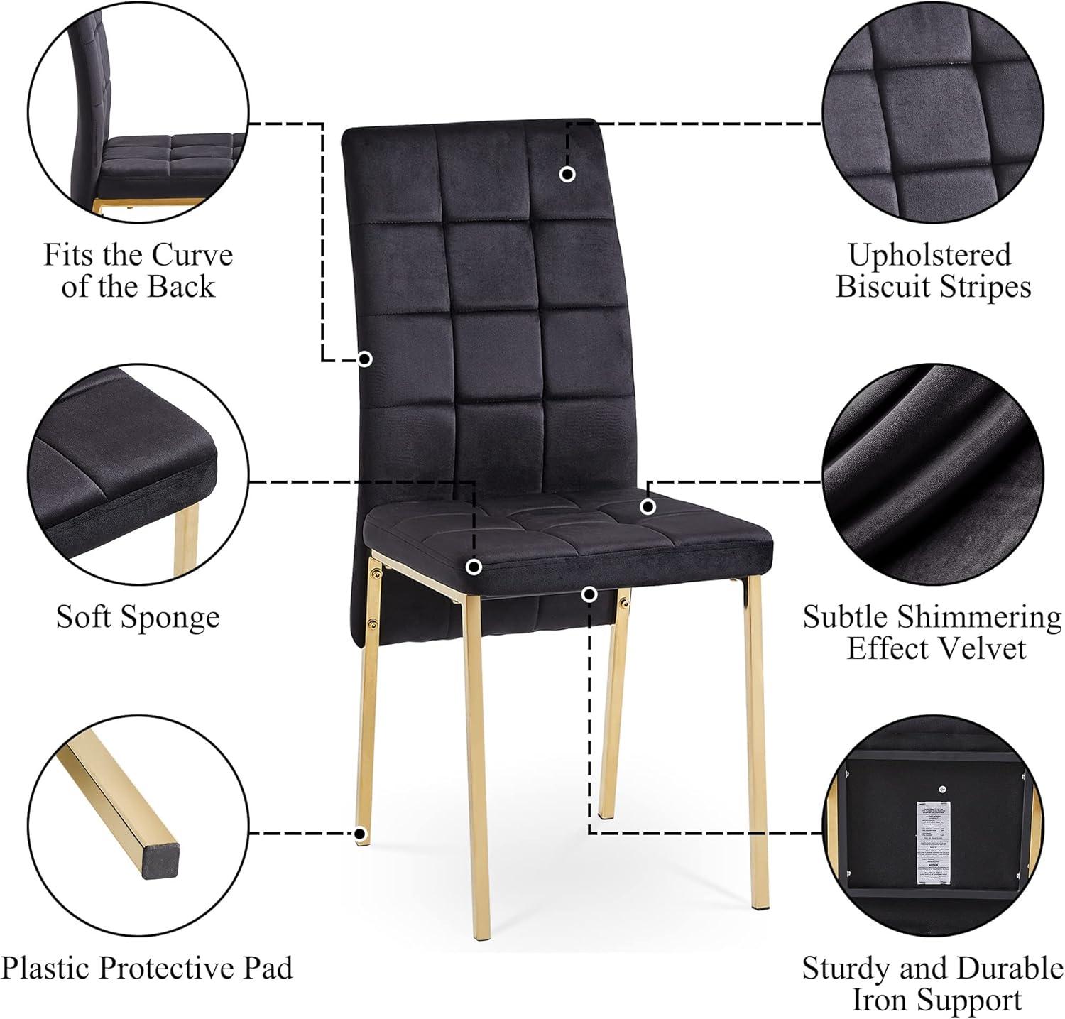 Brooklyn Velvet High Back Side Chair