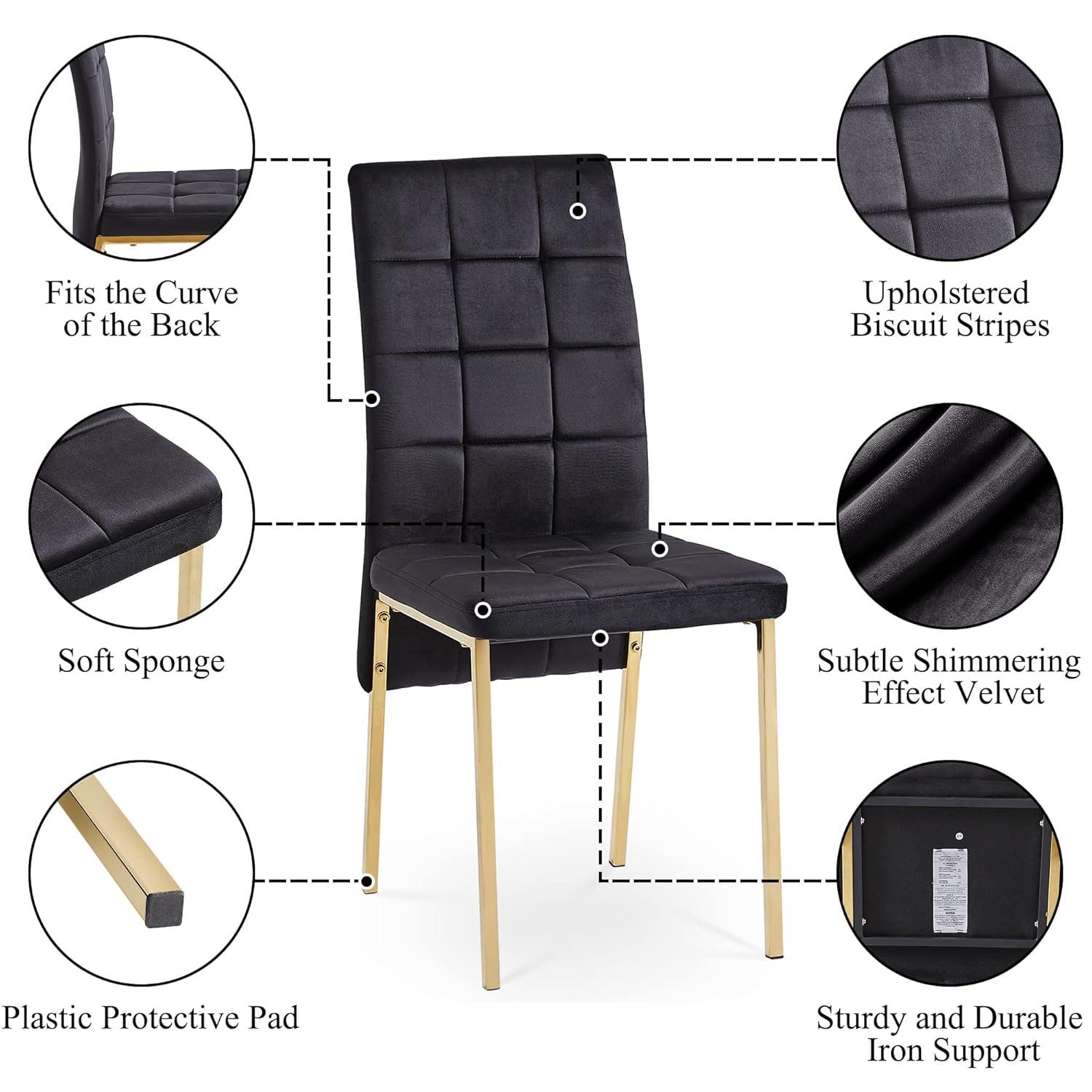 Brooklyn Velvet High Back Side Chair