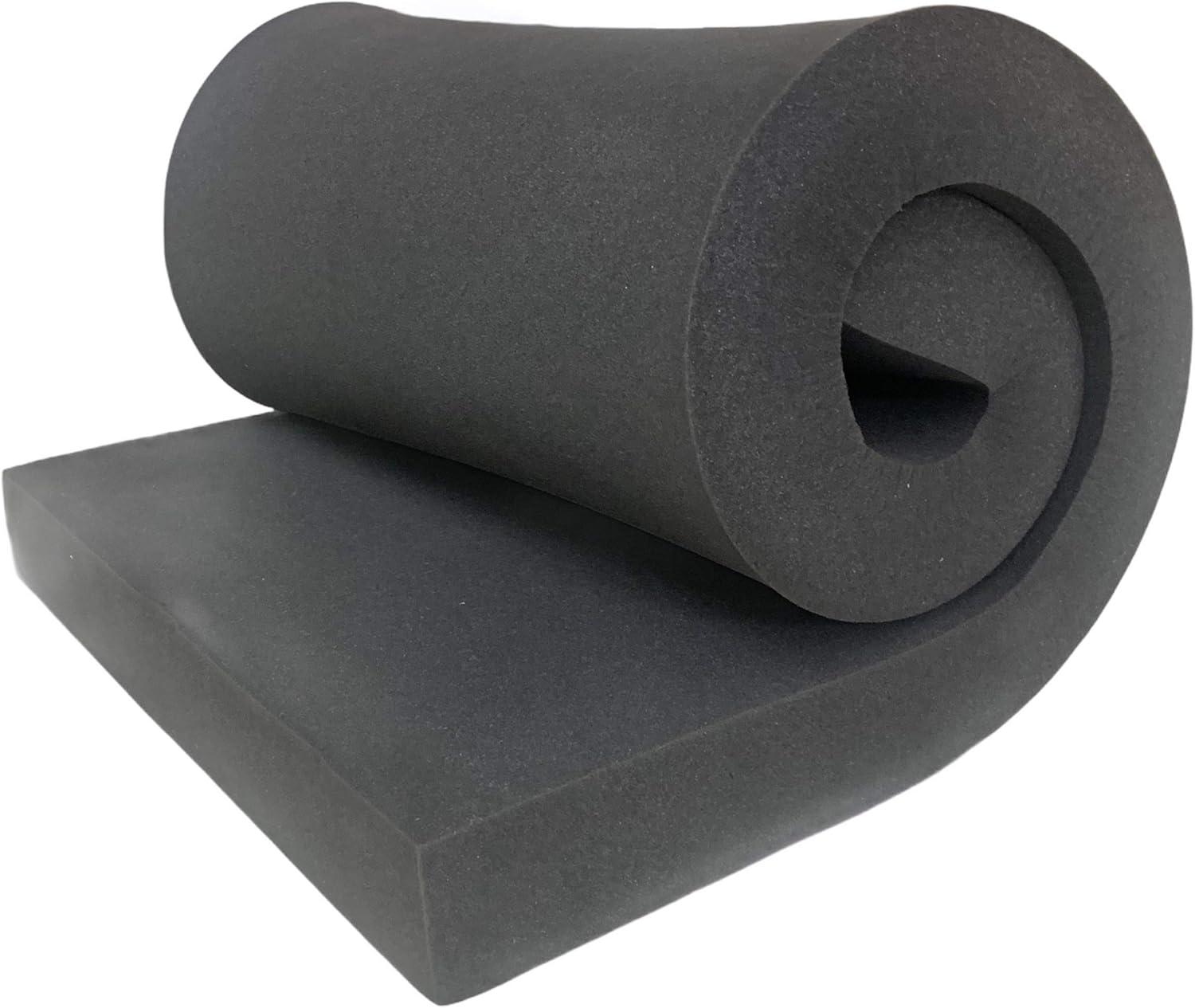 Charcoal CertiPUR-US Rubber Foam Sheet Cushion 2" x 24" x 72"