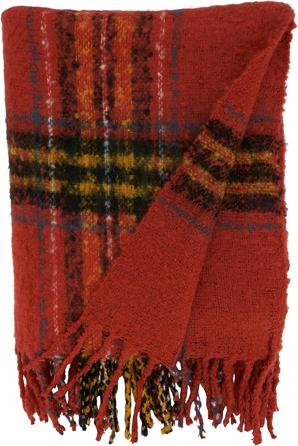 50"x60" Traditional Plaid Throw Blanket - Saro Lifestyle