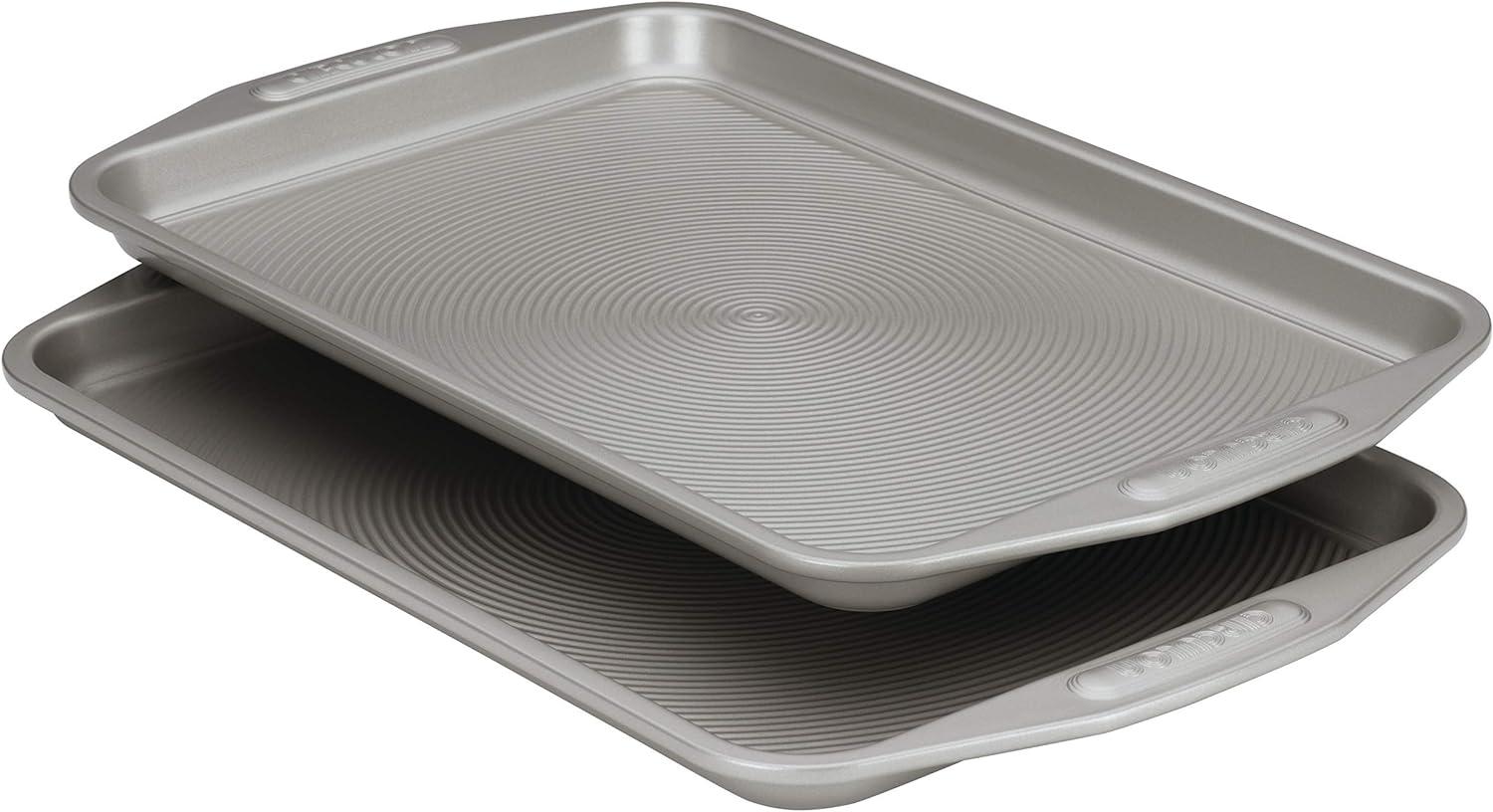 Gray Carbon Steel Non-stick Cookie Sheet Set