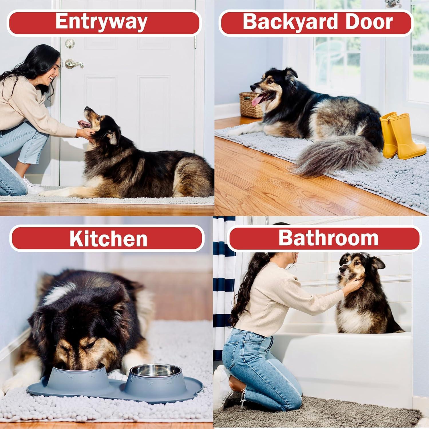 DogBuddy Dog Door Mat, Super Absorbent Doormat, Washable Rugs for Pets, Non-Slip Floor Mats