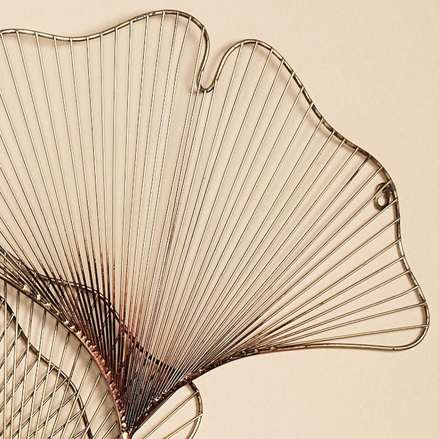 Ginkgo Breeze Wall Sculpture Multi Metallic