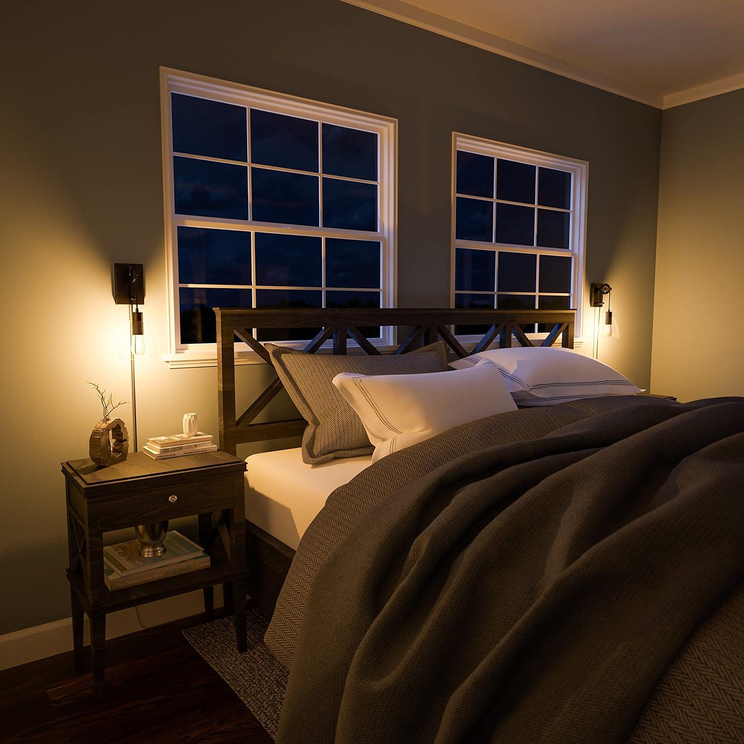 Edis 6 in. Bronze 1-Light Wall Sconce