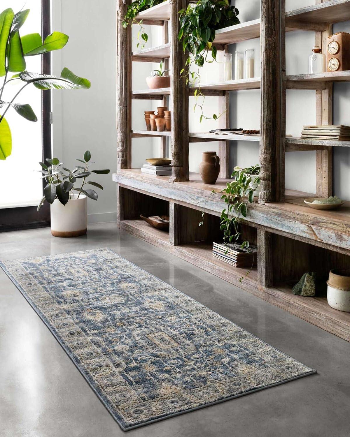 Loloi Teagan Denim / Pebble 5'-3" x 7'-6" Area Rug