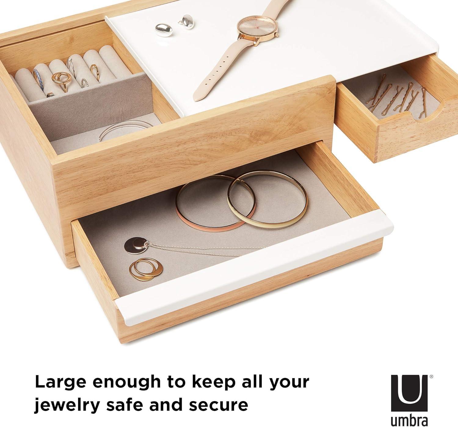 Umbra Stowit White and Neutral Jewelry Box Storage