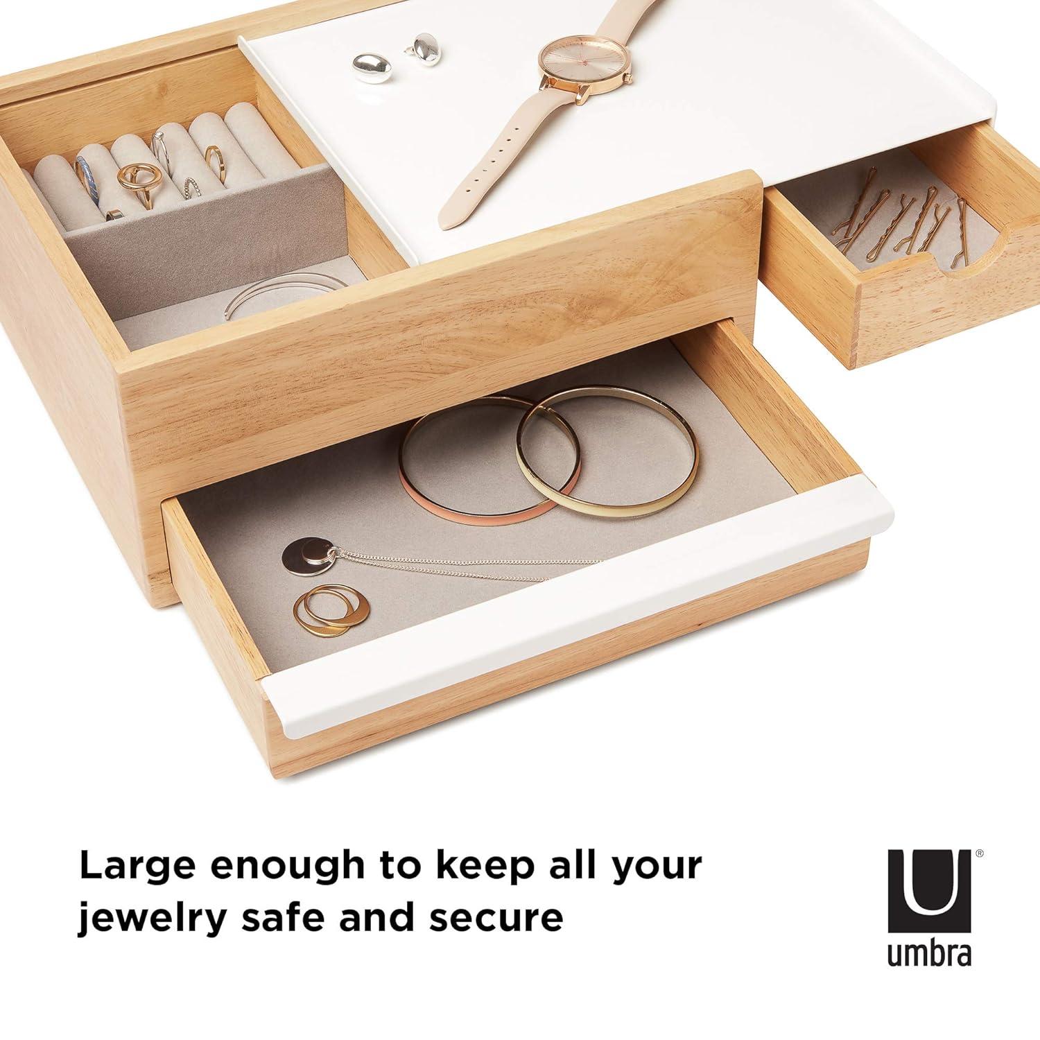 Umbra Stowit White and Neutral Jewelry Box Storage