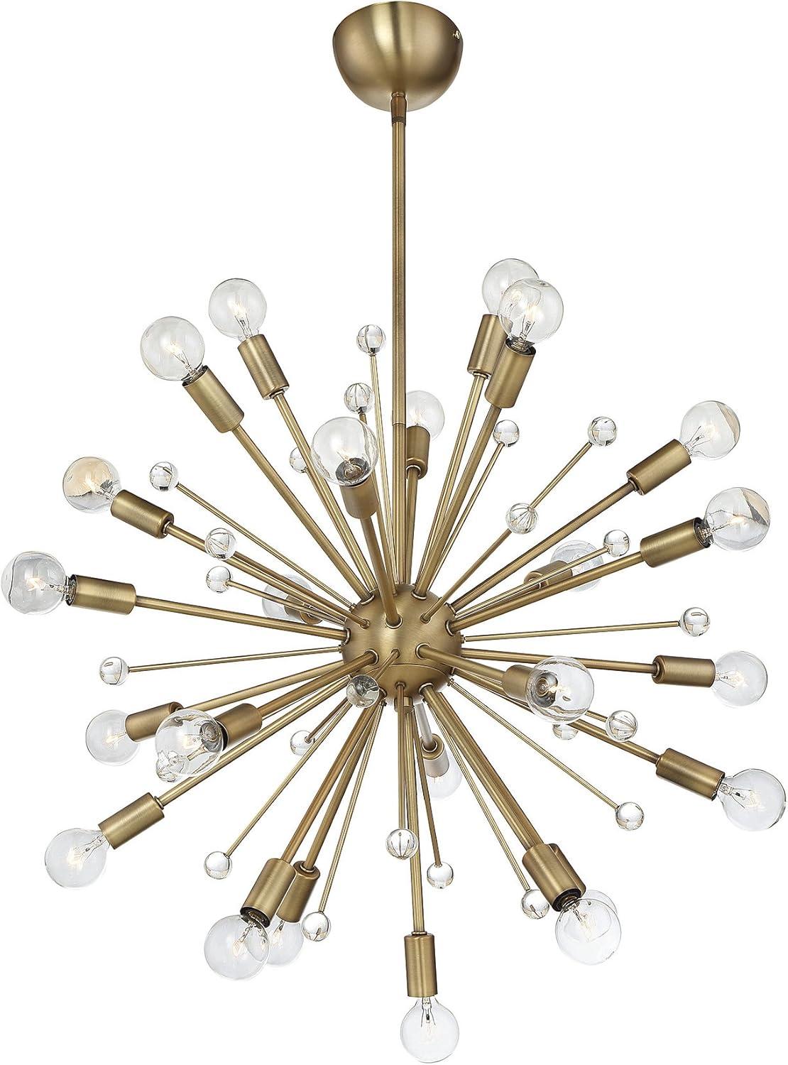 24 Light Metal Dimmable Sputnik Chandelier