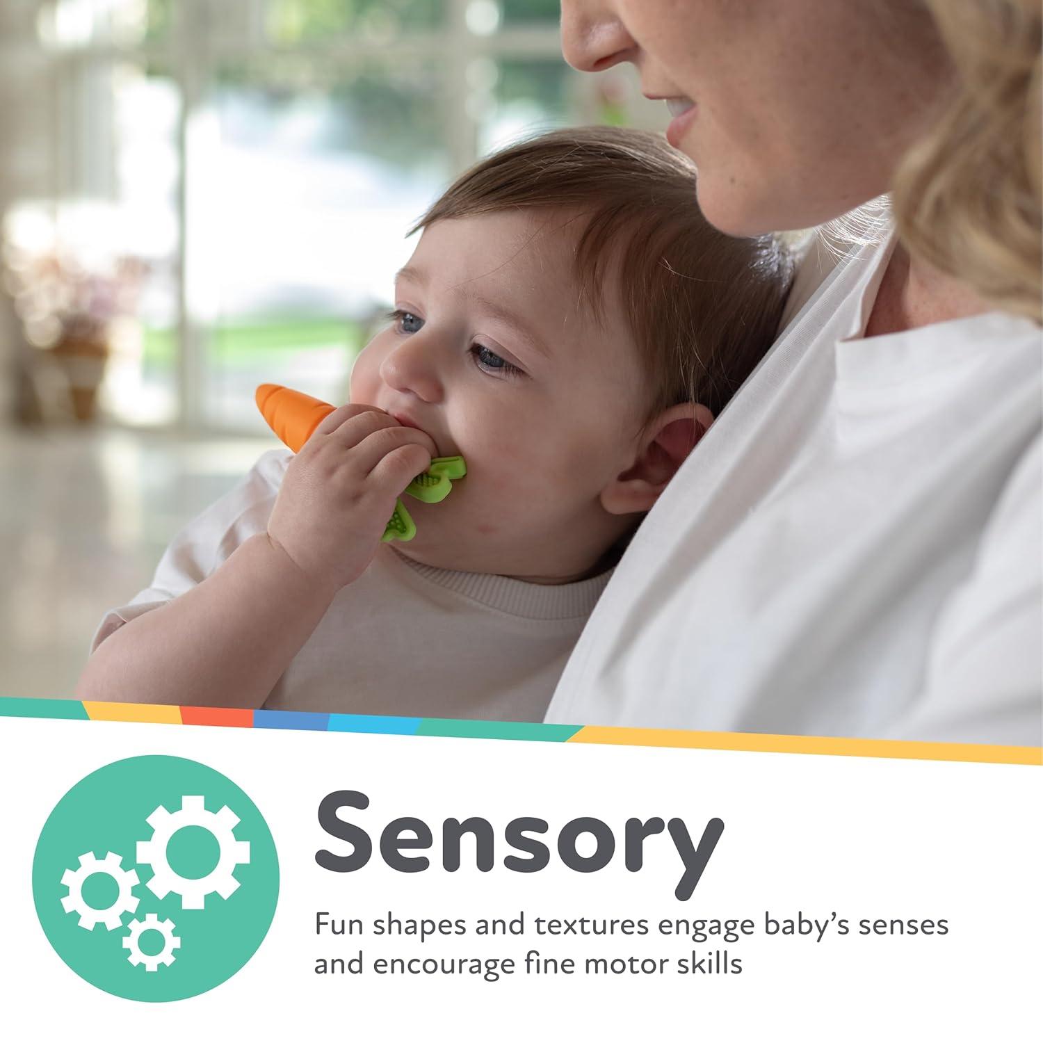 Nuby Banana and Carrot Silicone Teething Toys for Babies