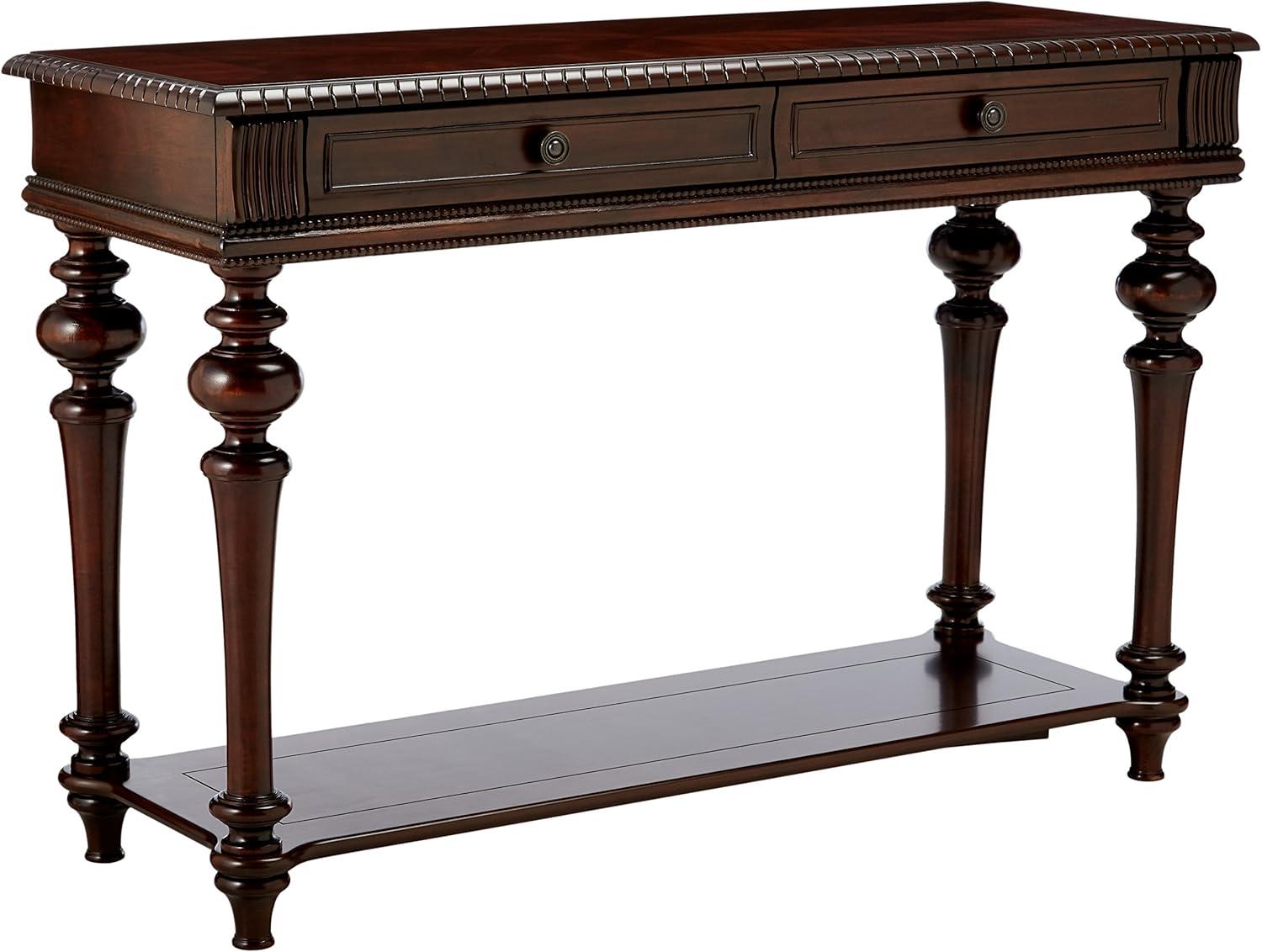 Heritage Cherry Rectangular Sofa Table with Storage