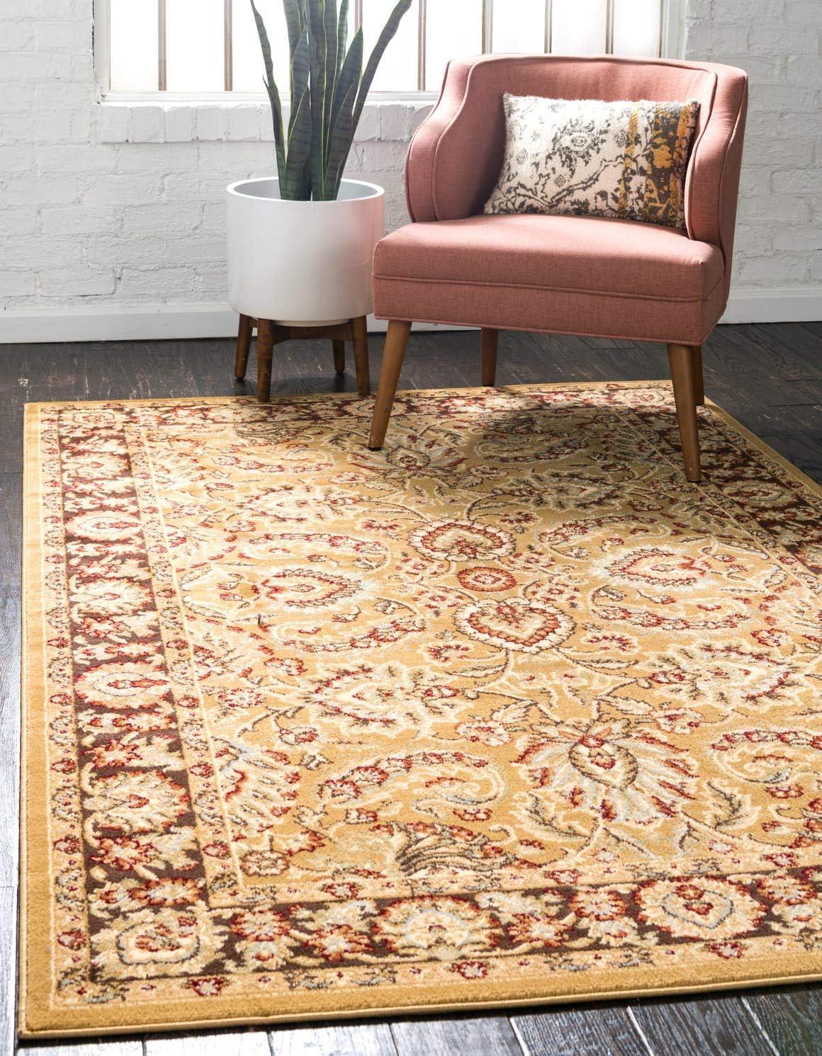Unique Loom 3' 3 x 5' 3 Tan Voyage Asheville Area Rug