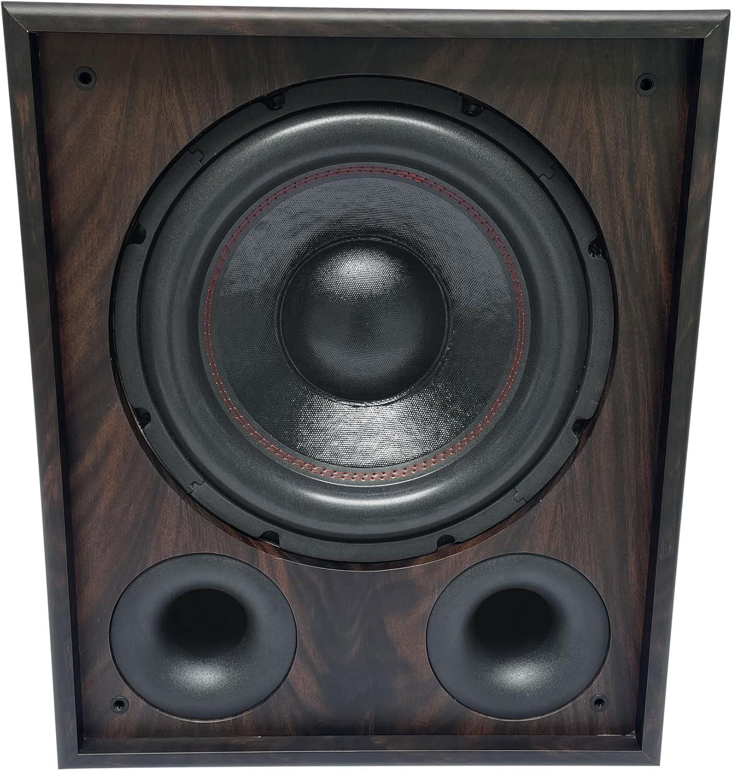Rockville Rock Shaker Dark Wood 800w 12" Powered Home Theater Subwoofer Sub