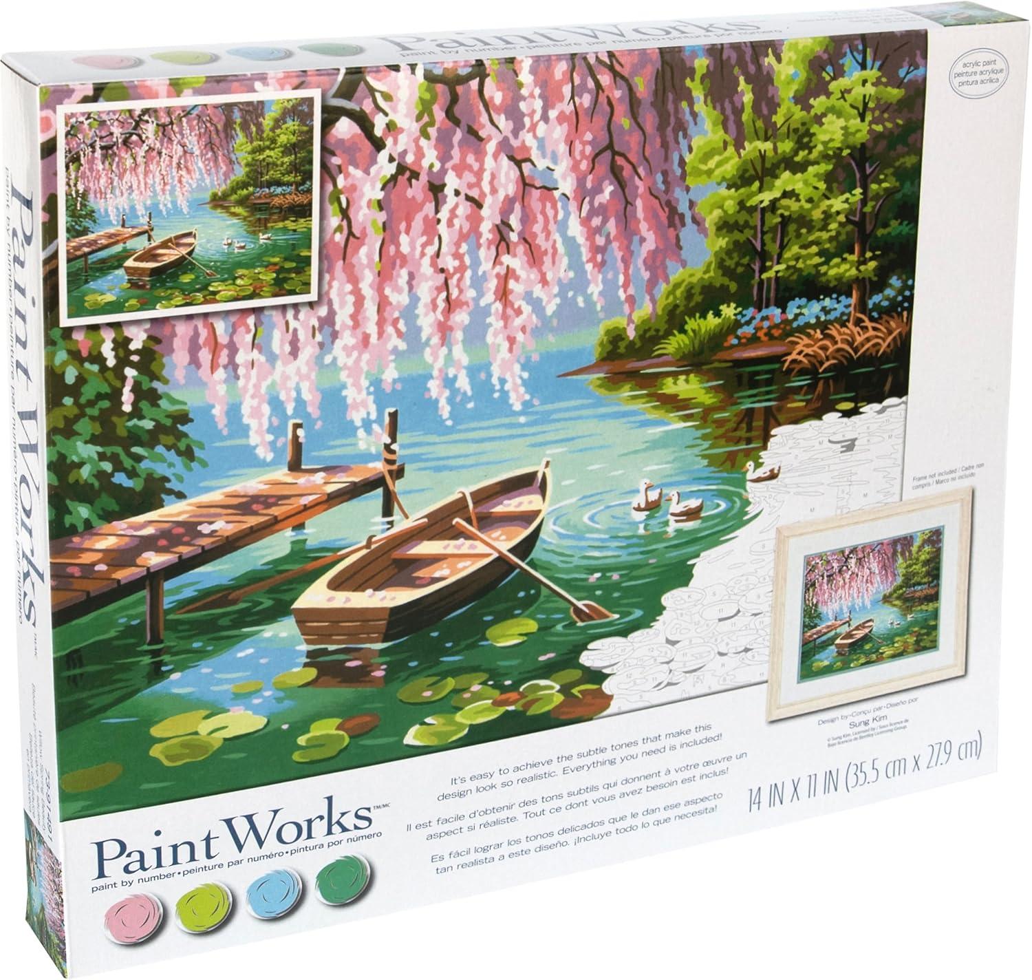 Willow Spring Beauty Paint by Numbers Kit, 14'' x 11''