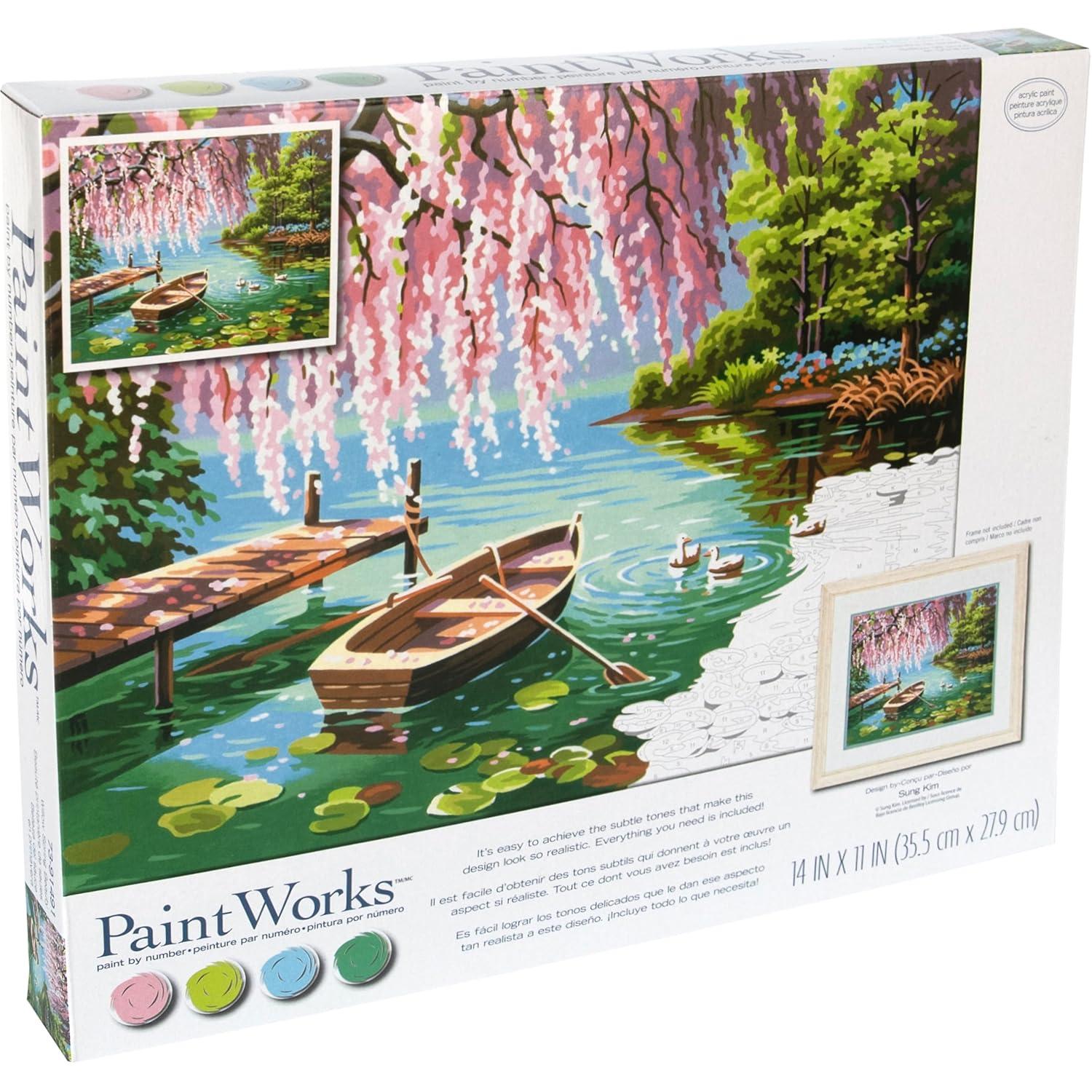 Willow Spring Beauty Paint by Numbers Kit, 14'' x 11''