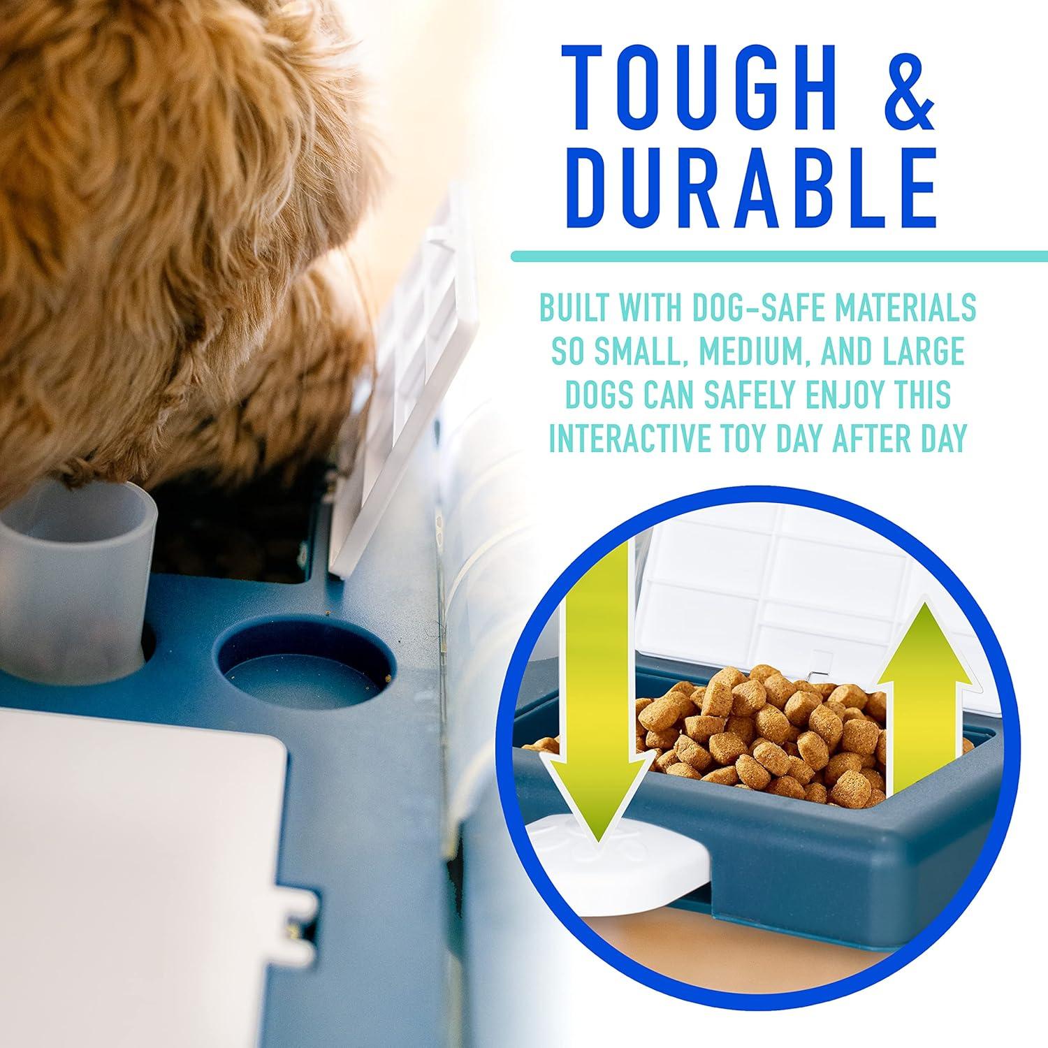 Franklin Pet Supply Interactive Dog Toy + Puzzle Feeder - Dog Food + Treat Puzzle Game Set for Small, Medium + Large Dogs - Enrichment Training Toy + Slow Feeder for All Dogs