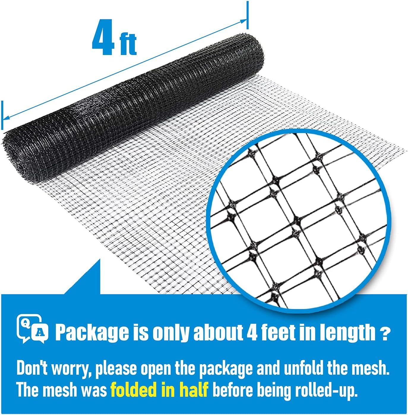 Fencer Wire 7 ft. x 100 ft. Garden & Plant Protective Netting with 3/4" Mesh, Reusable & Doesn't Tangle, Protection Against Bird, Deer and Other Animals, Multiple Choices Available
