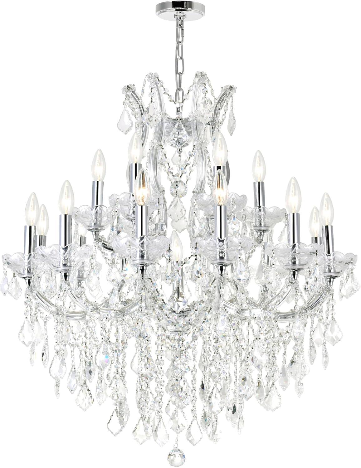 Maria Theresa 19-Light Chrome Crystal Chandelier