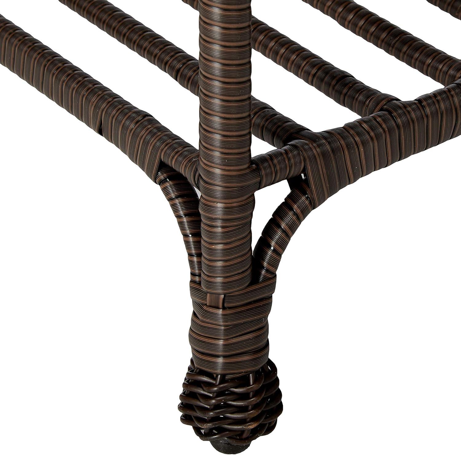 Wicker Lane  Outdoor Espresso Wicker Patio Furniture End Table