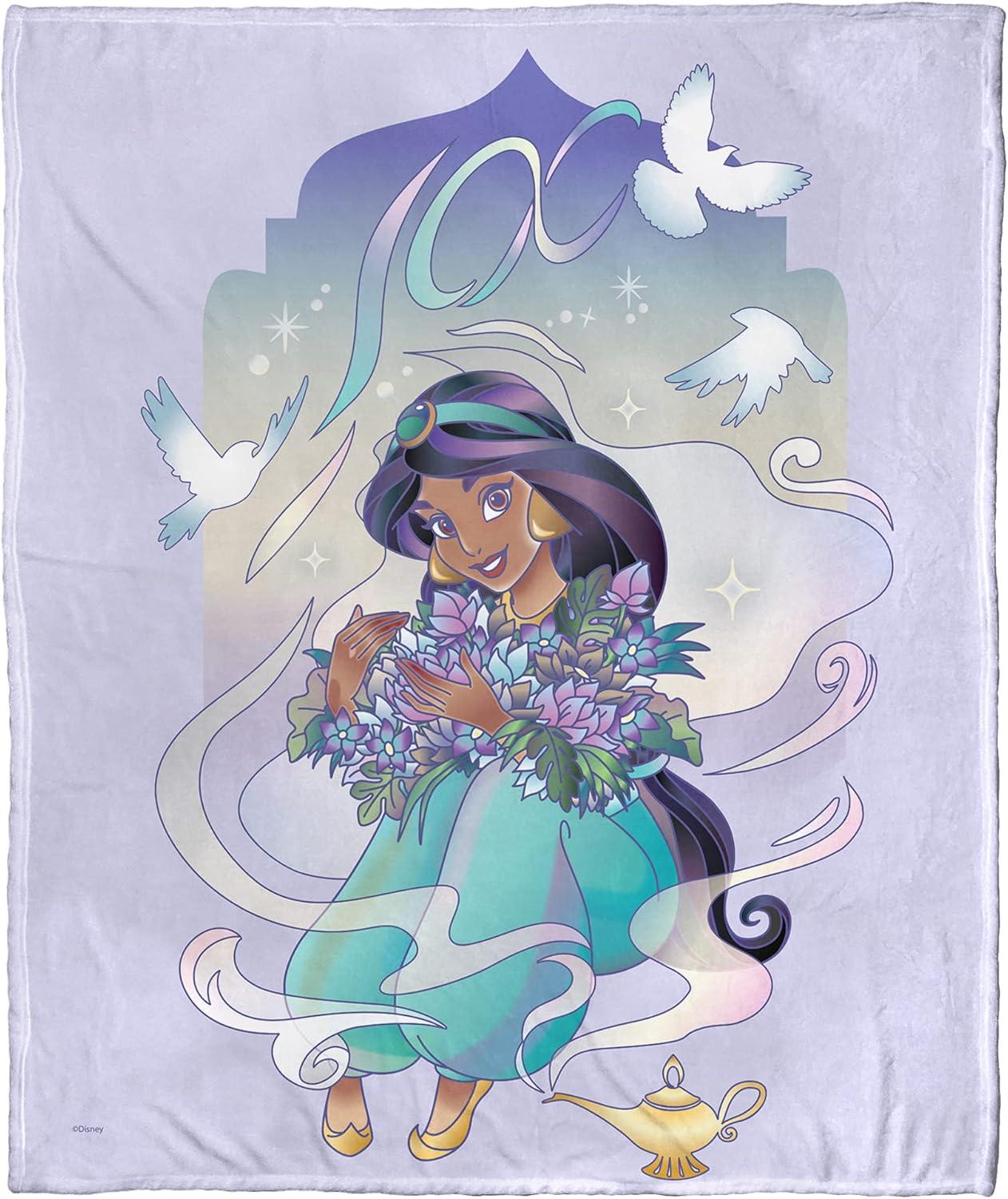 Disney Celebration Jasmine Silk Touch Kids Throw Blanket, 50 x 60 inches