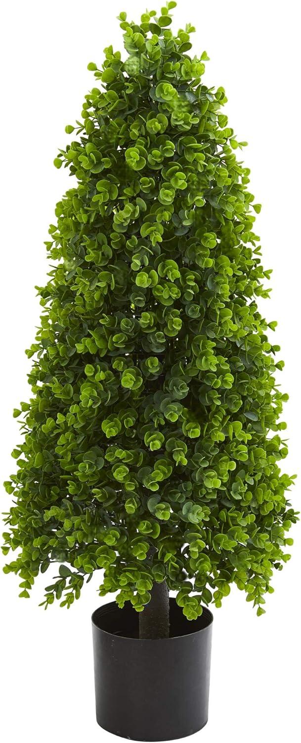 Nearly Natural 3-ft Eucalyptus Topiary Artificial Tree (Indoor/Outdoor)