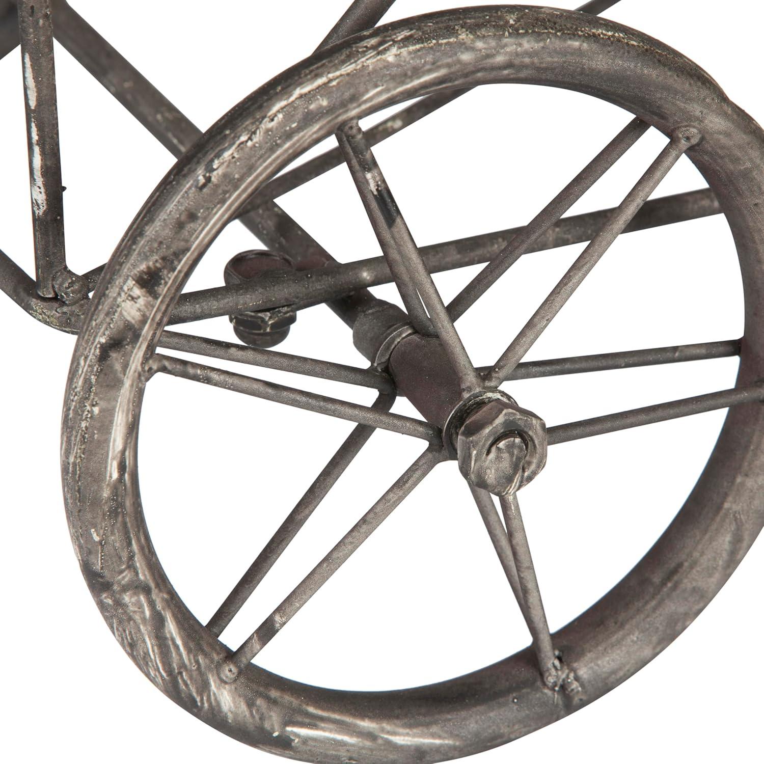 Metal Vintage Laundry Basket with Wheels - Storied Home: Garment Storage, Multipurpose Basket
