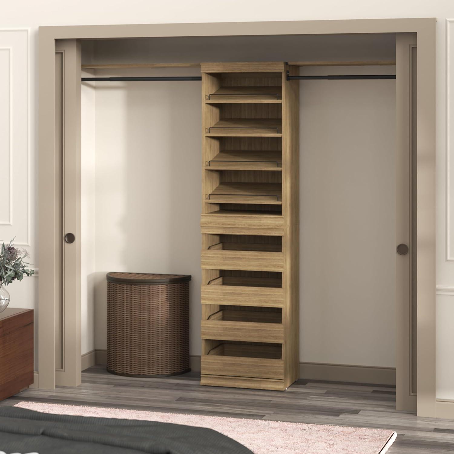 Modular Storage 21.38" W Shoe Shelf Unit with 4 Shelves