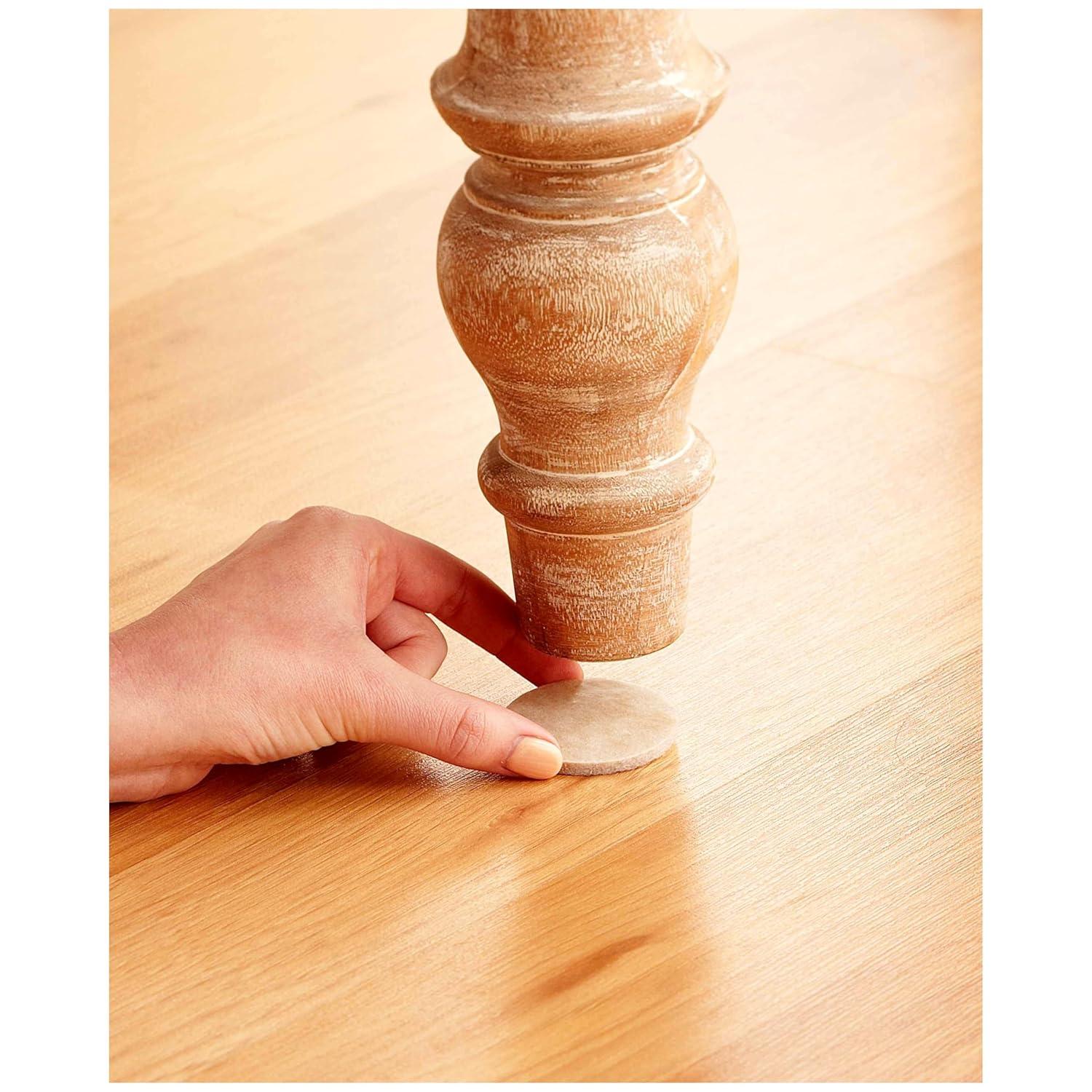 Scotch 1" 32pk Felt Pads Beige: Anti-Scratch Furniture & Chair Leg Protection, Floor Pad, 1" x 0.2" Felt, 32ct