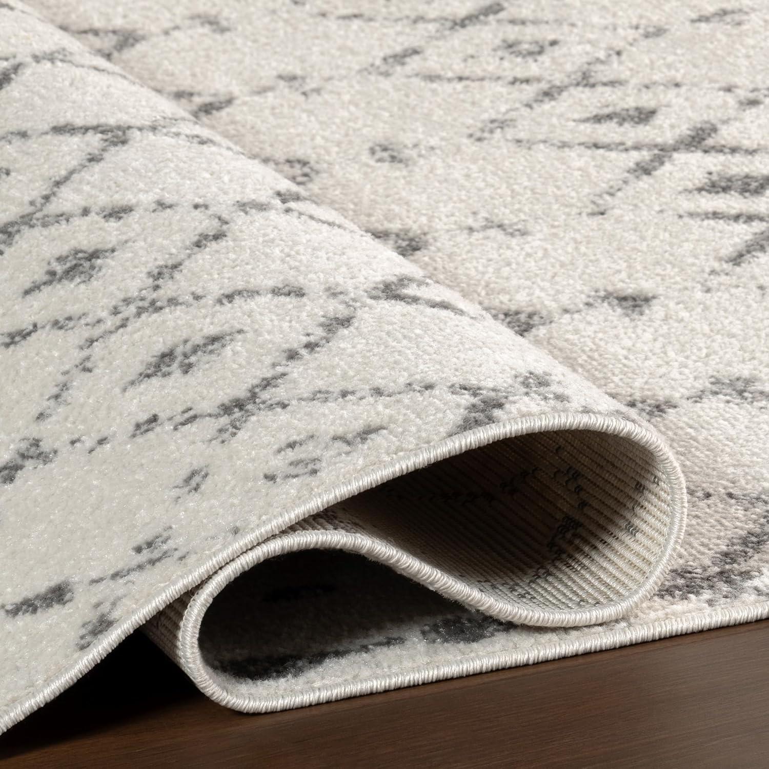 Kateshia Moroccan HYPE Boho Vintage Diamond Cream/Gray Rug