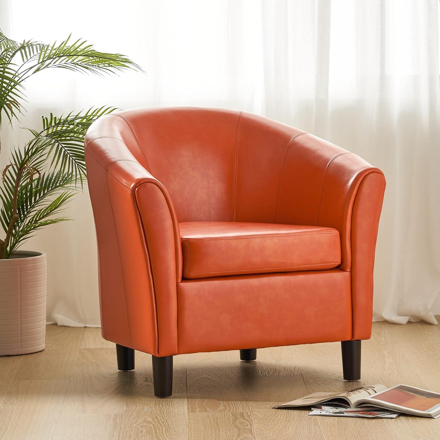 Napoli Club Chair Orange - Christopher Knight Home