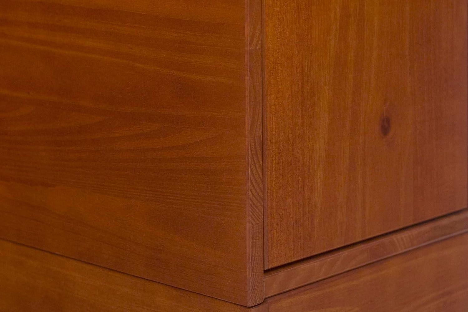 Memomad Cama Bali - Plataforma de Almacenamiento King Marco de Cama de Madera Resistente con Cajones y Más - Madera de Pino Macizo - sin Ruido - No Necesita Somier - Listones de Madera Incluidos (Cama Tamaño King, Madera Marrón Roble)