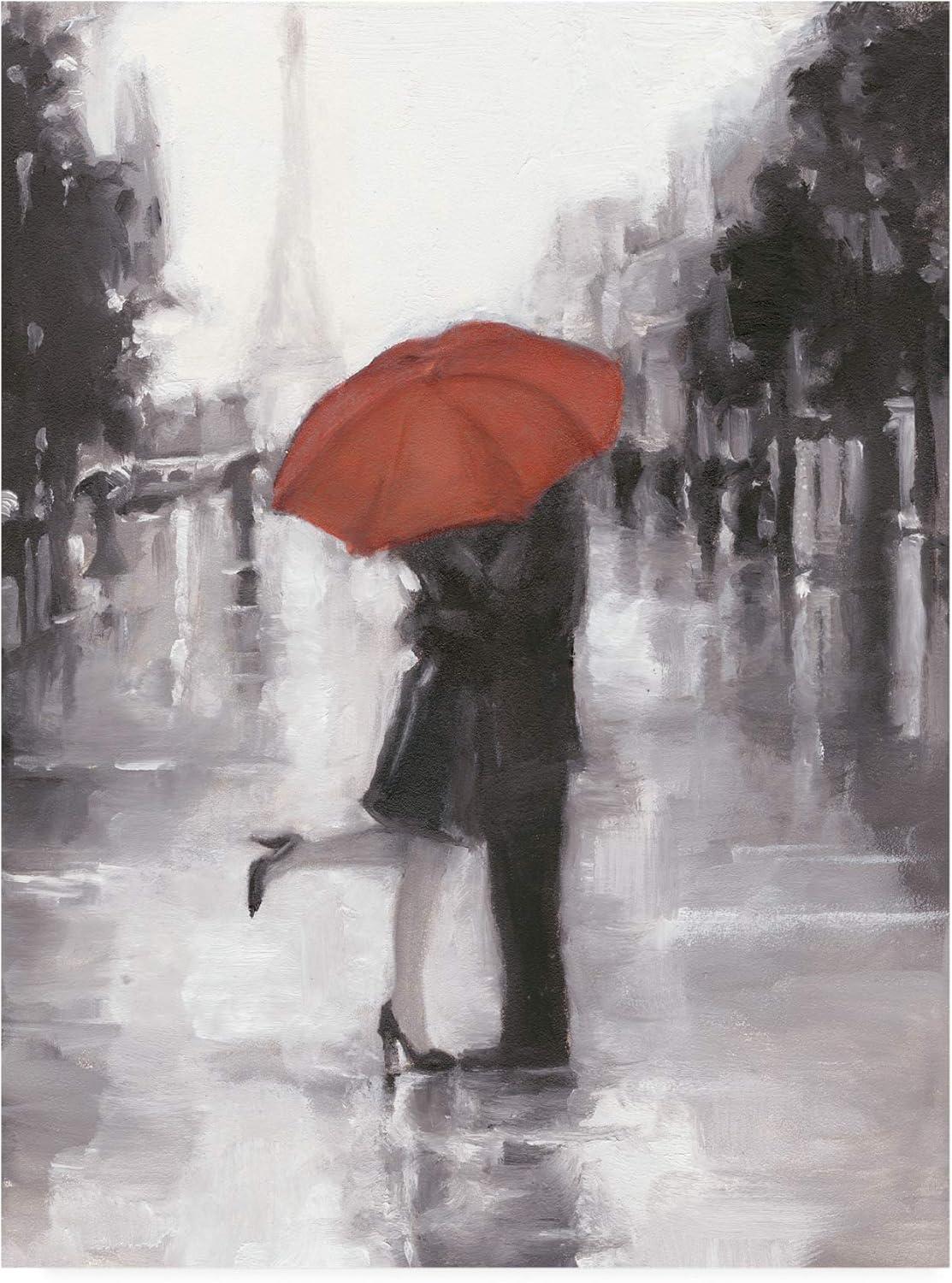 Trademark Fine Art -Ethan Harper 'Caught In The Rain' Canvas Art