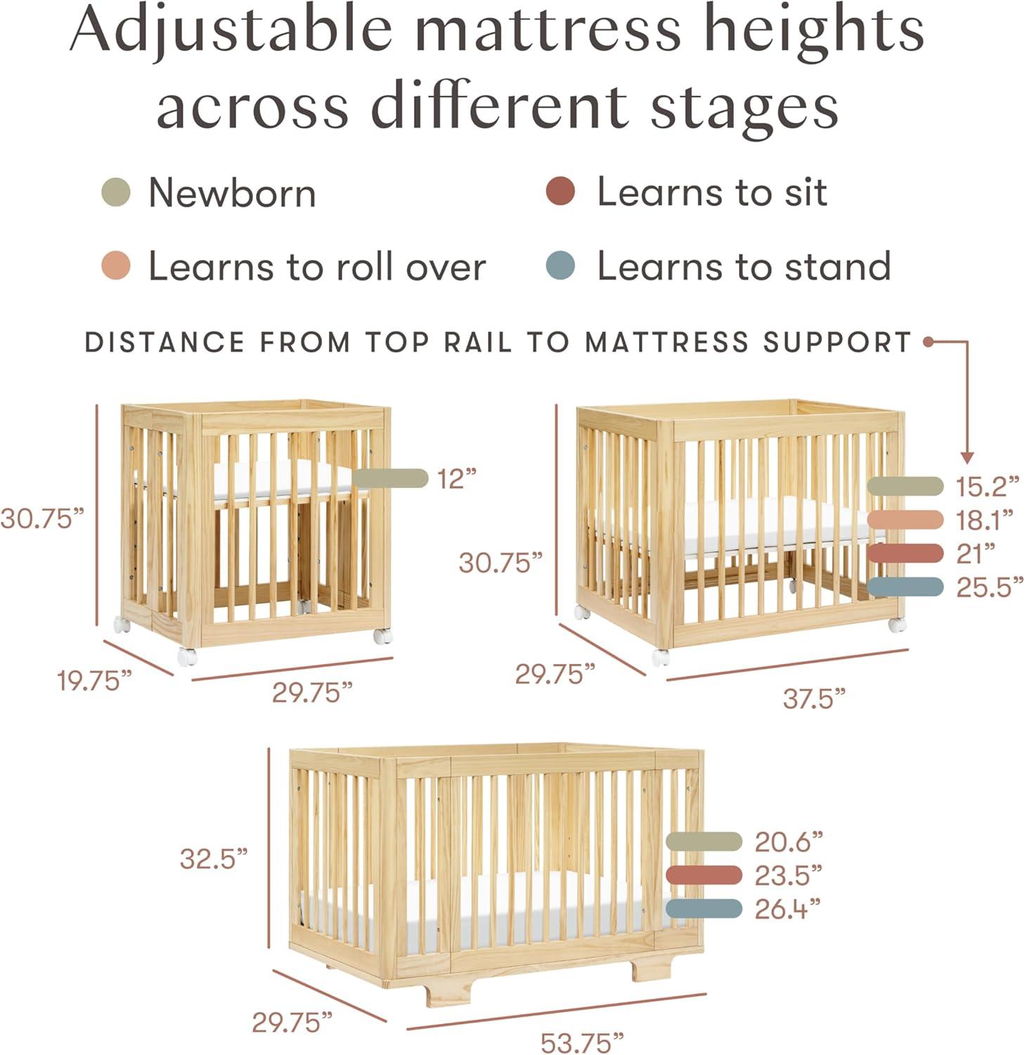 Yuzu 8-In-1 Convertible Crib With All-Stages Conversion Kits
