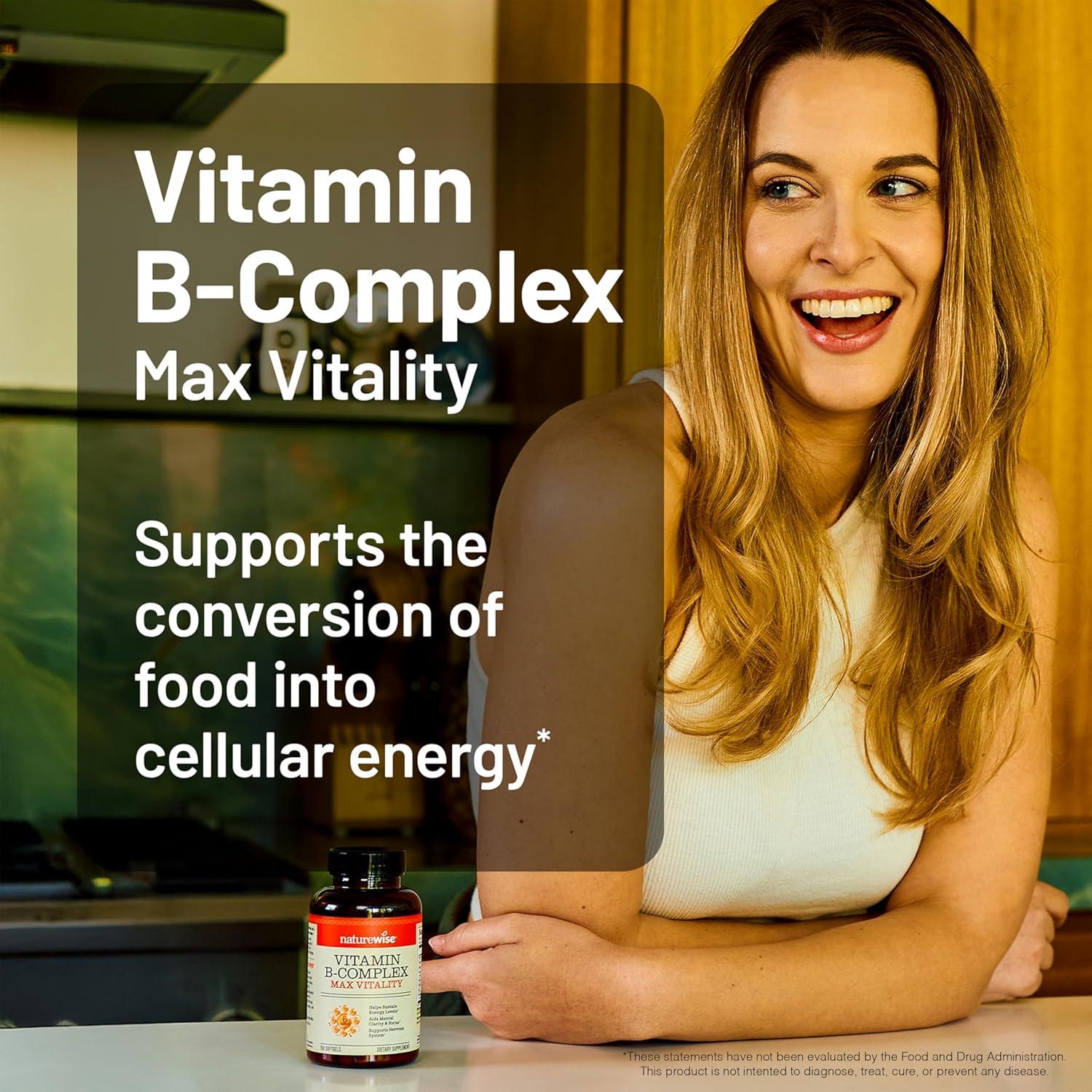 NatureWise Vitamin B Complex - Gluten-Free, Non-GMO - 150 Softgels[150-Day Supply]