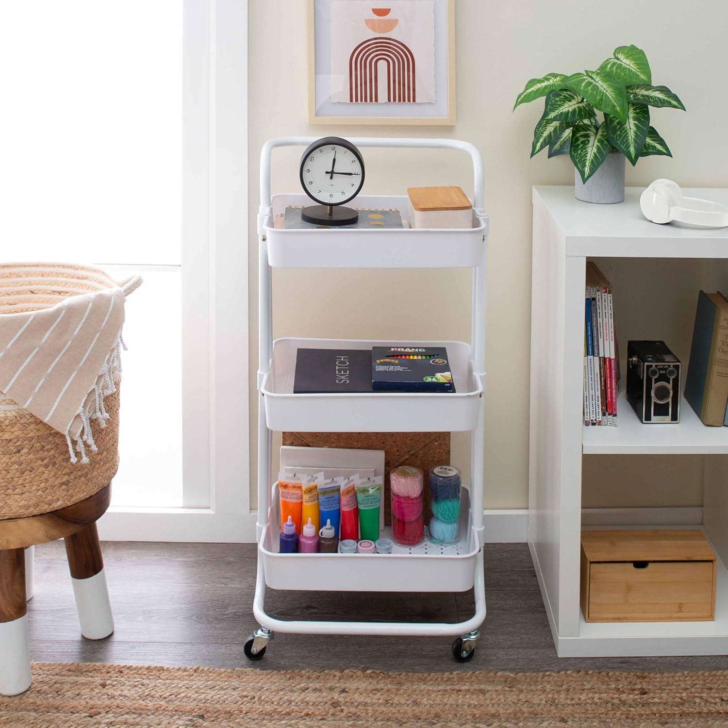 Organize It All Organize It All 3 Tier Rolling Basket Cart