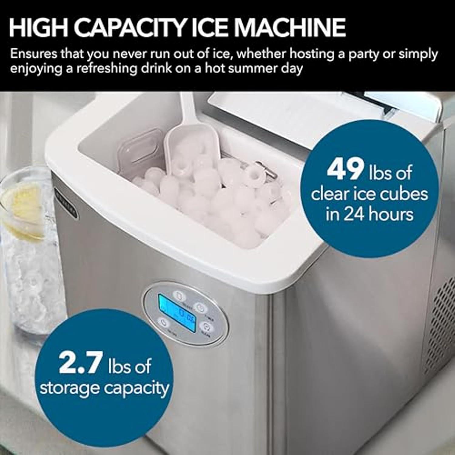 Whynter Portable Ice Maker 49 lb capacity - Stainless Steel